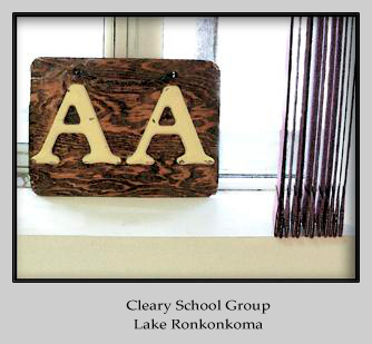 AA sign at Cleary School Ronkonkoma