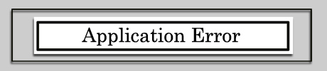 A.A. Application Error